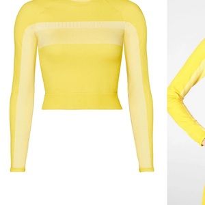 Tory Cropped Seamless Long-sleeve Top